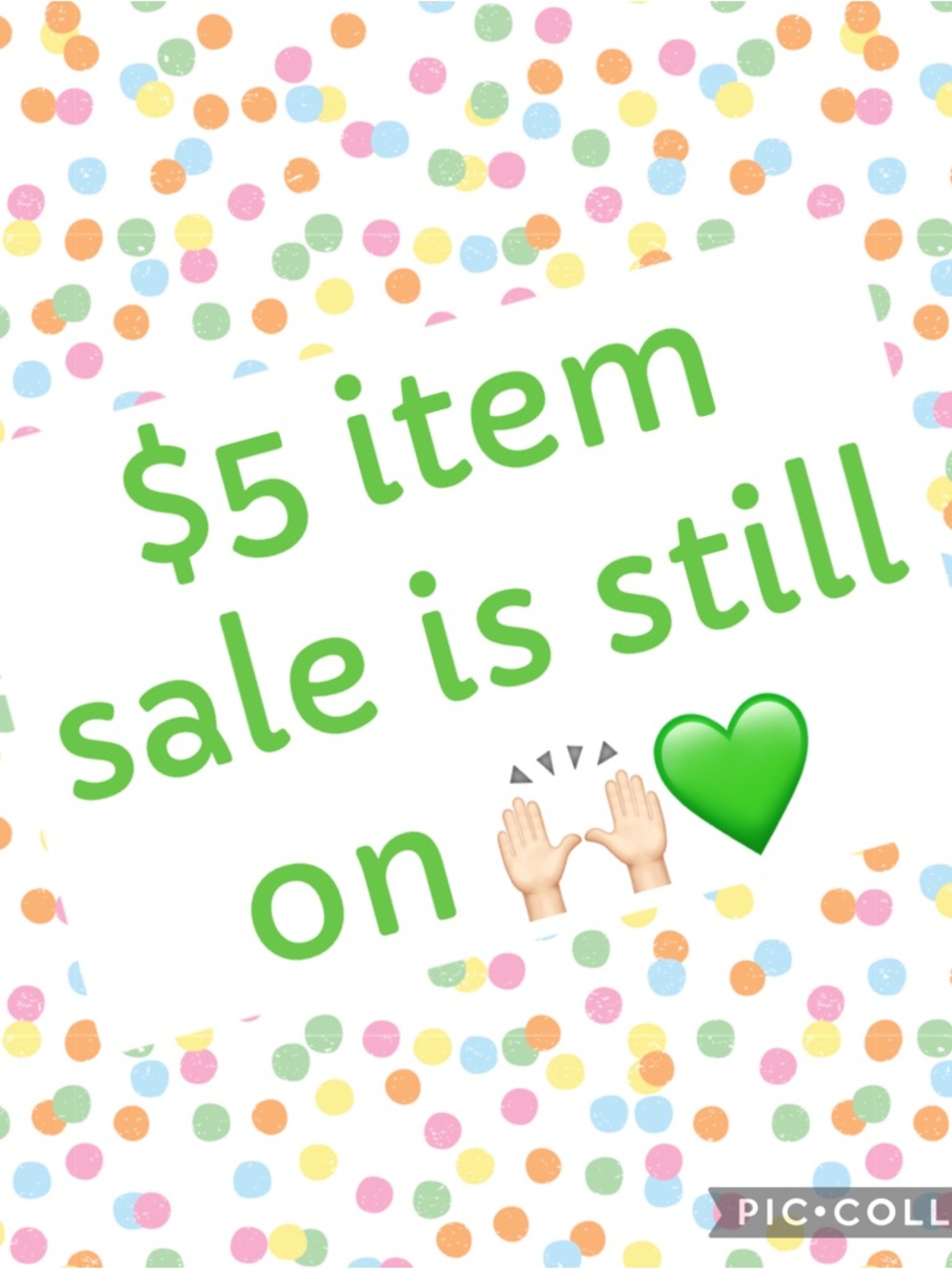 $5 items, all tagged accordingly